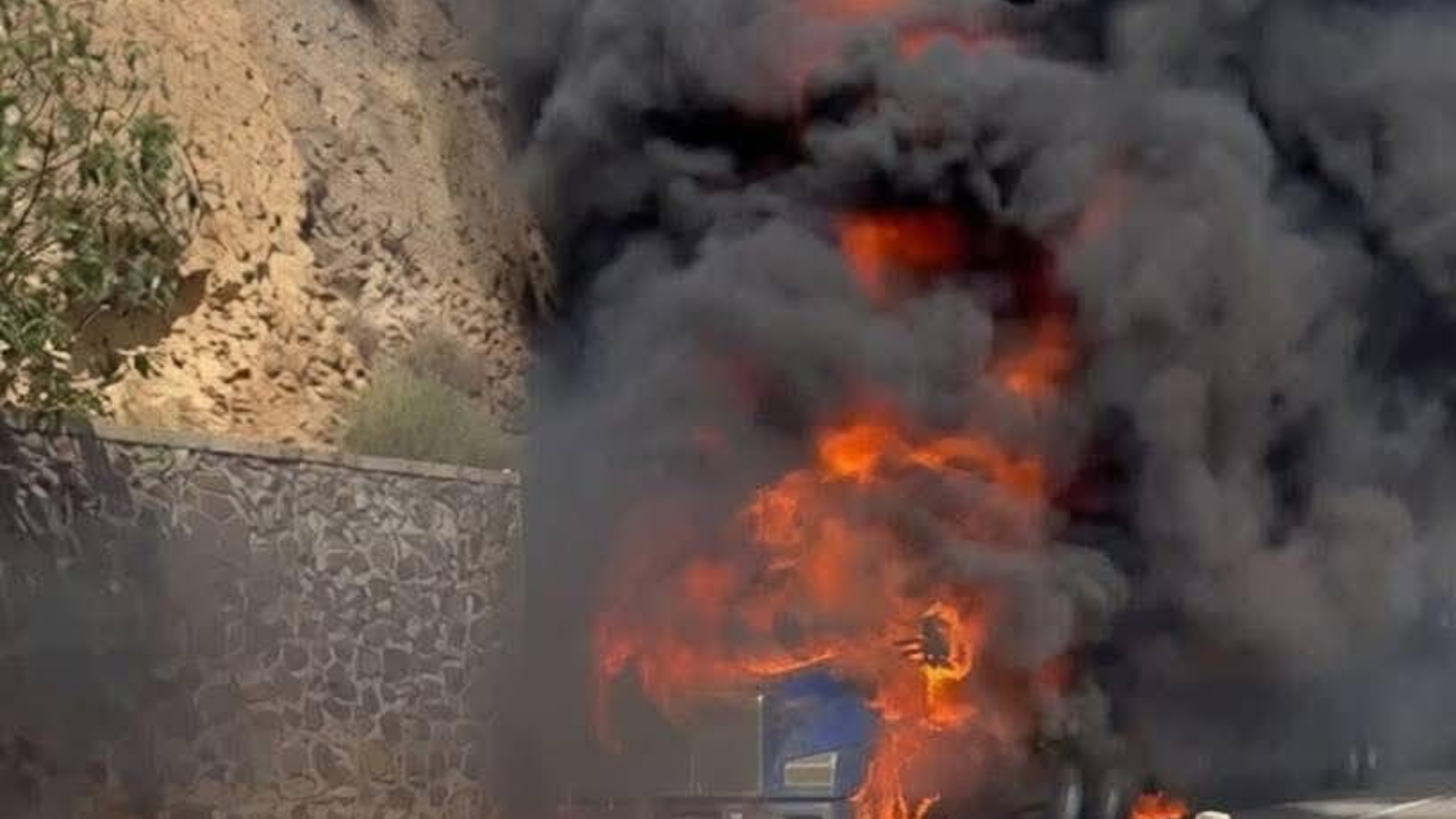 Incendio de tráiler