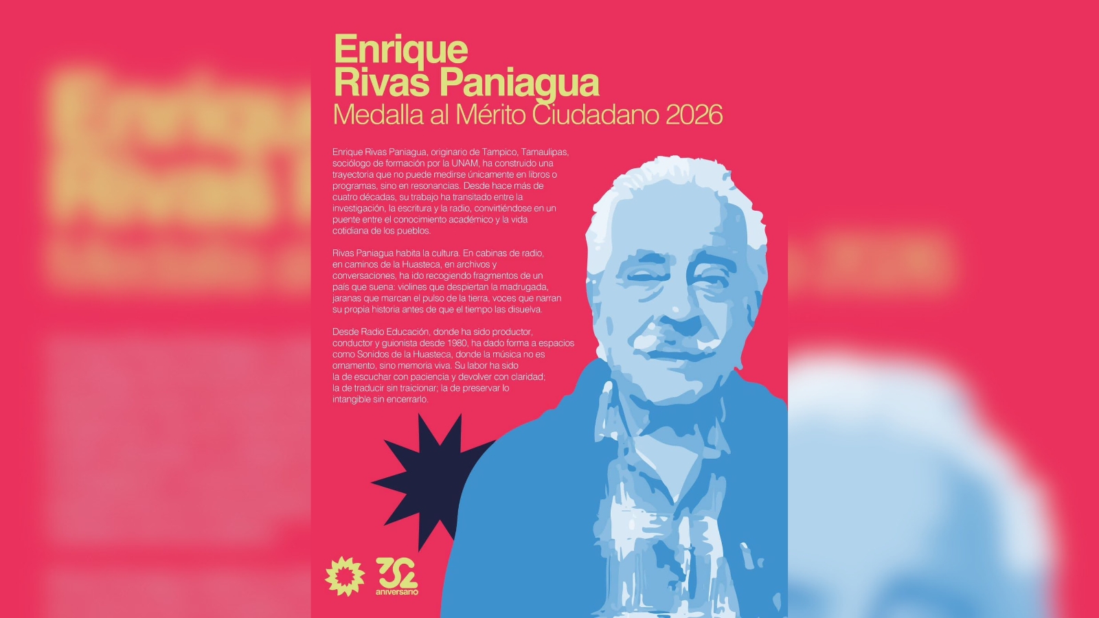 Entrega de medalla a Enrique Rivas Paniagua.