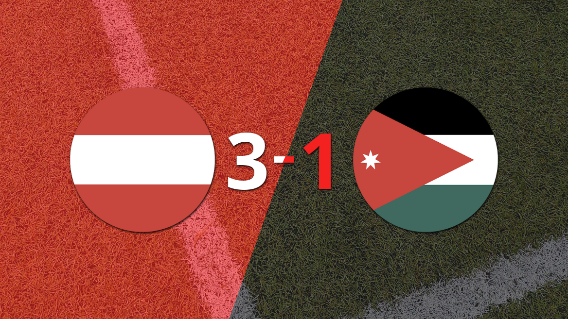 Mundial 2026: Austria fue superior y venció por 3 a 1 a Jordania