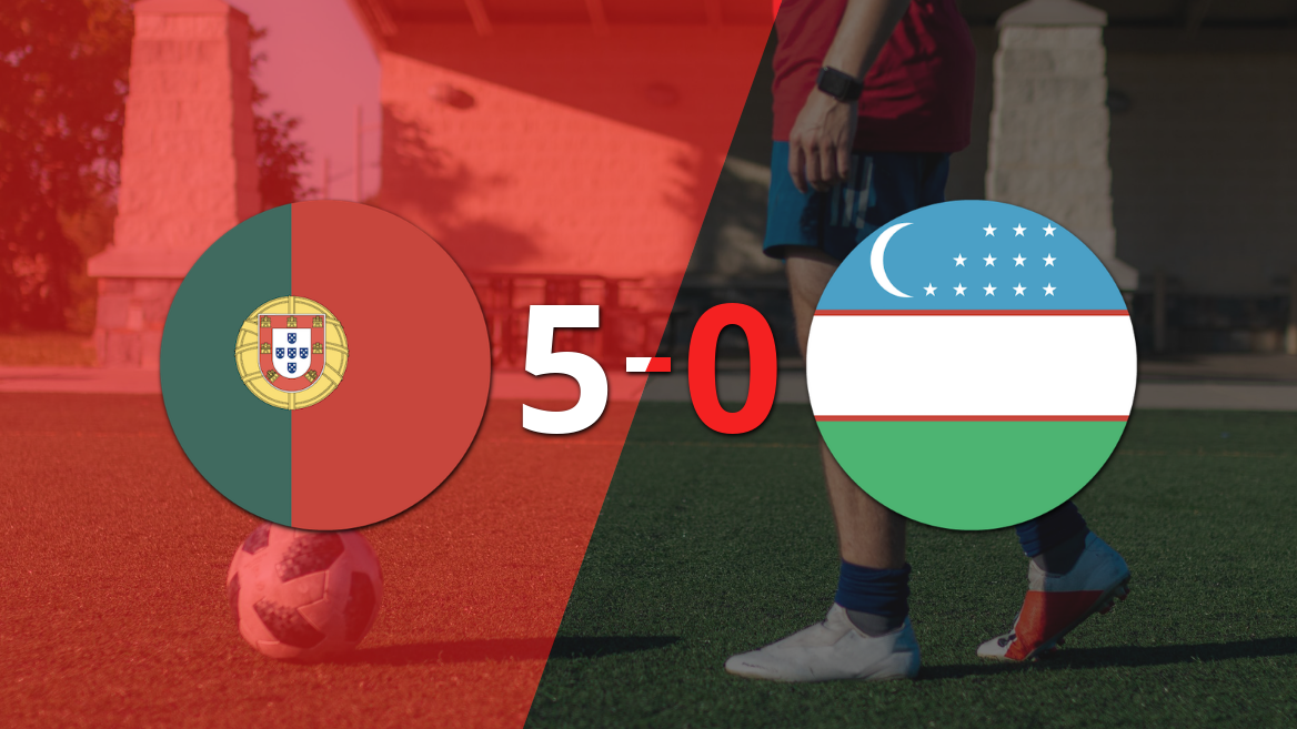 Mundial 2026: Portugal paseó a Uzbekistán y selló su triunfo 5 a 0