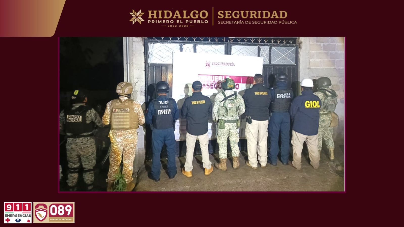 Hidalgo: rescate, detenciones y decomisos de drogas y huachicol