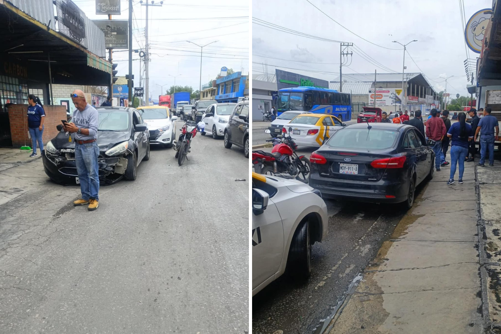 Otra vez Tizayuca. Dos jóvenes terminaron lesionados tras un accidente vial; testigos retuvieron al conductor hasta la llegada de autoridades.