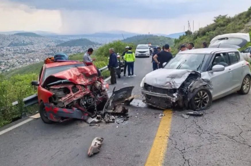 Accidente en la carretera Real de Monte-Pachuca