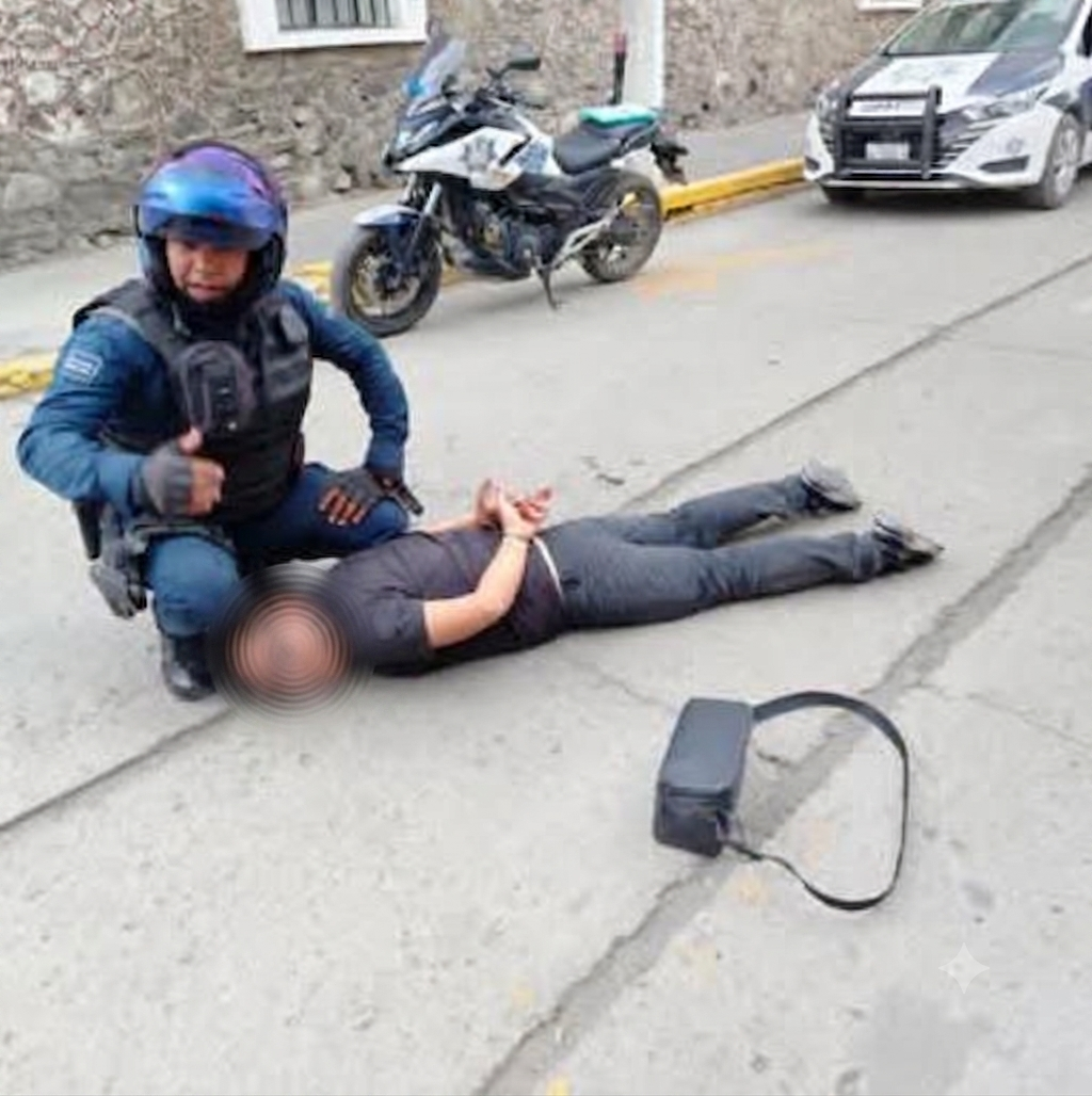 Detienen a sujeto por agredir con arma blanca a policía de Tizayuca