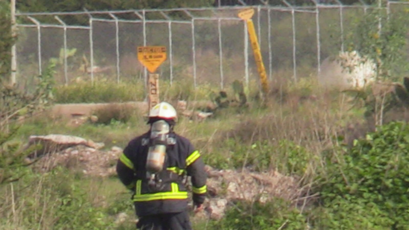 Fuga de gas natural en Atotonilco de Tula