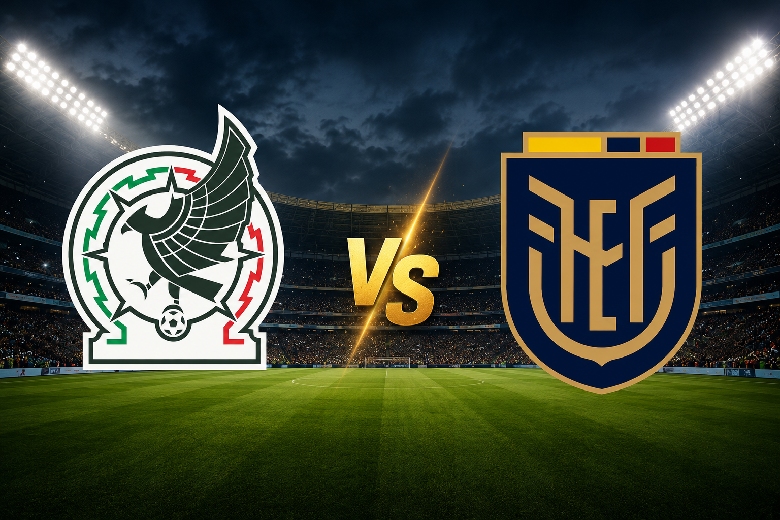 México vs Ecuador se retrasa por tormenta eléctrica