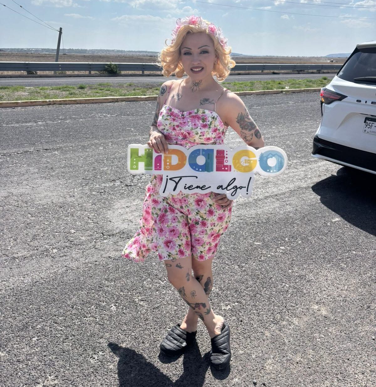 Mon Laferte graba videoclips en Hidalgo
