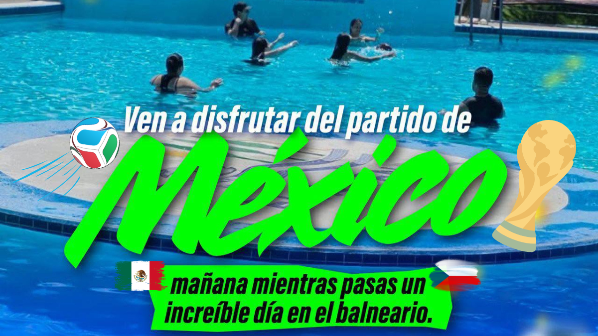 Visitantes podrán seguir los partidos del Mundial 2026 en pantallas gigantes mientras disfrutan de las aguas termales del Balneario El Arenal.