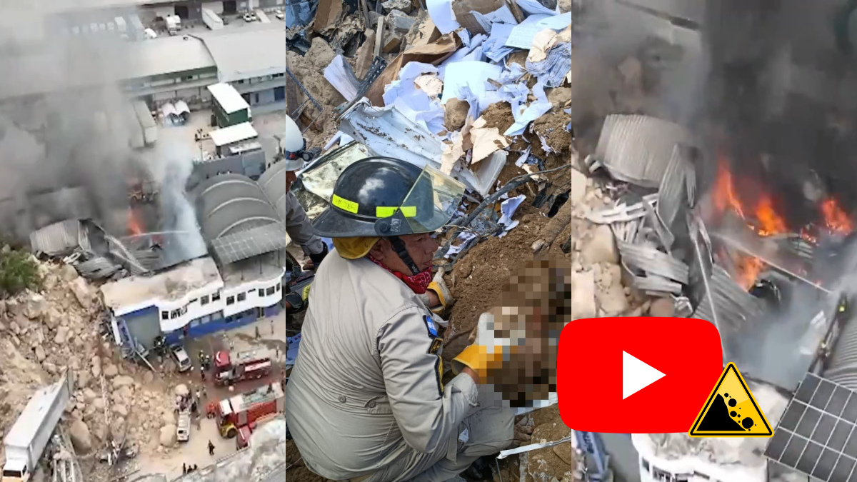 Bomberos recuperan el segundo cuerpo tras el derrumbe registrado en una bodega del Anillo Periférico.