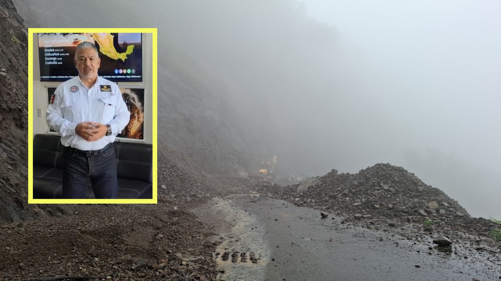 Deslave en zona serrana de Hidalgo tras fuertes lluvias