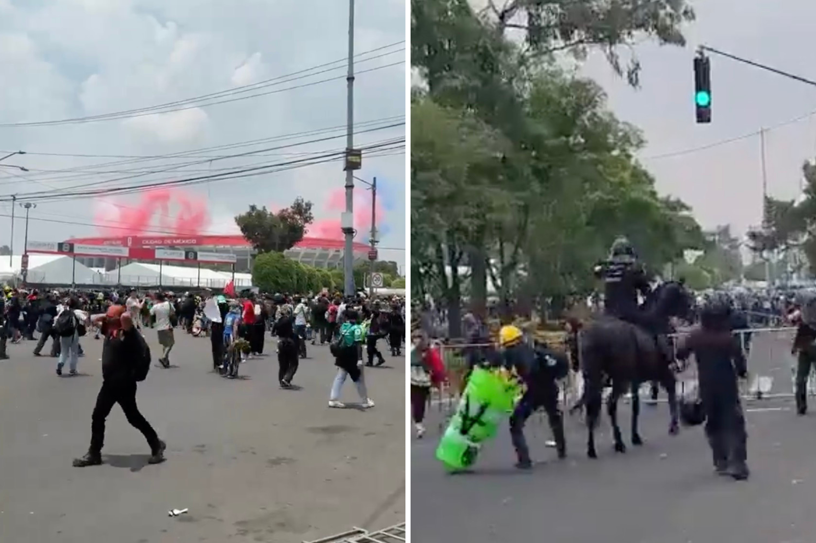 Reportan disturbios cerca del Estadio Ciudad de México tras protesta durante el Mundial