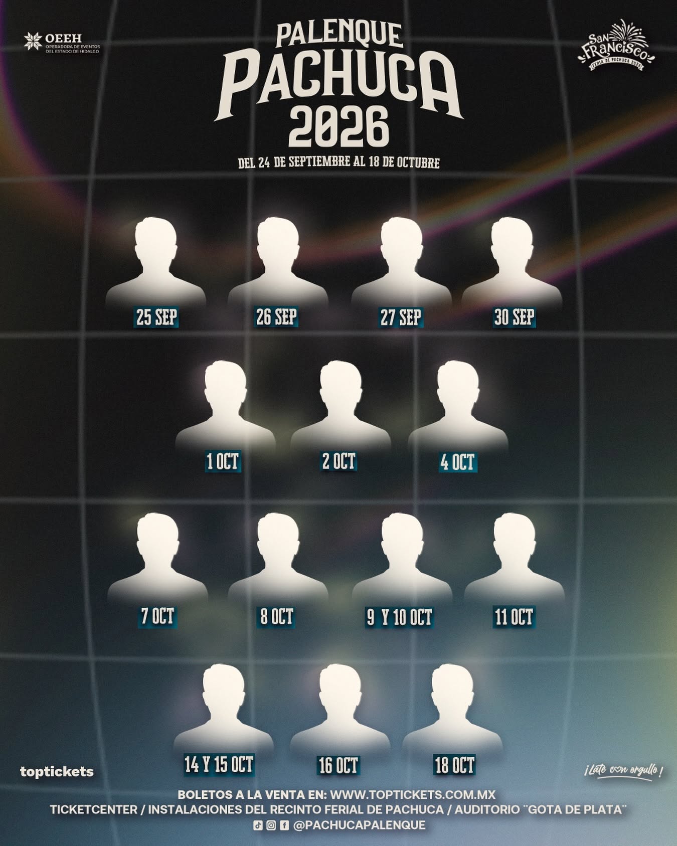 ¡La cuenta regresiva ya empezó! Palenque Pachuca 2026 revelará su cartelera oficial