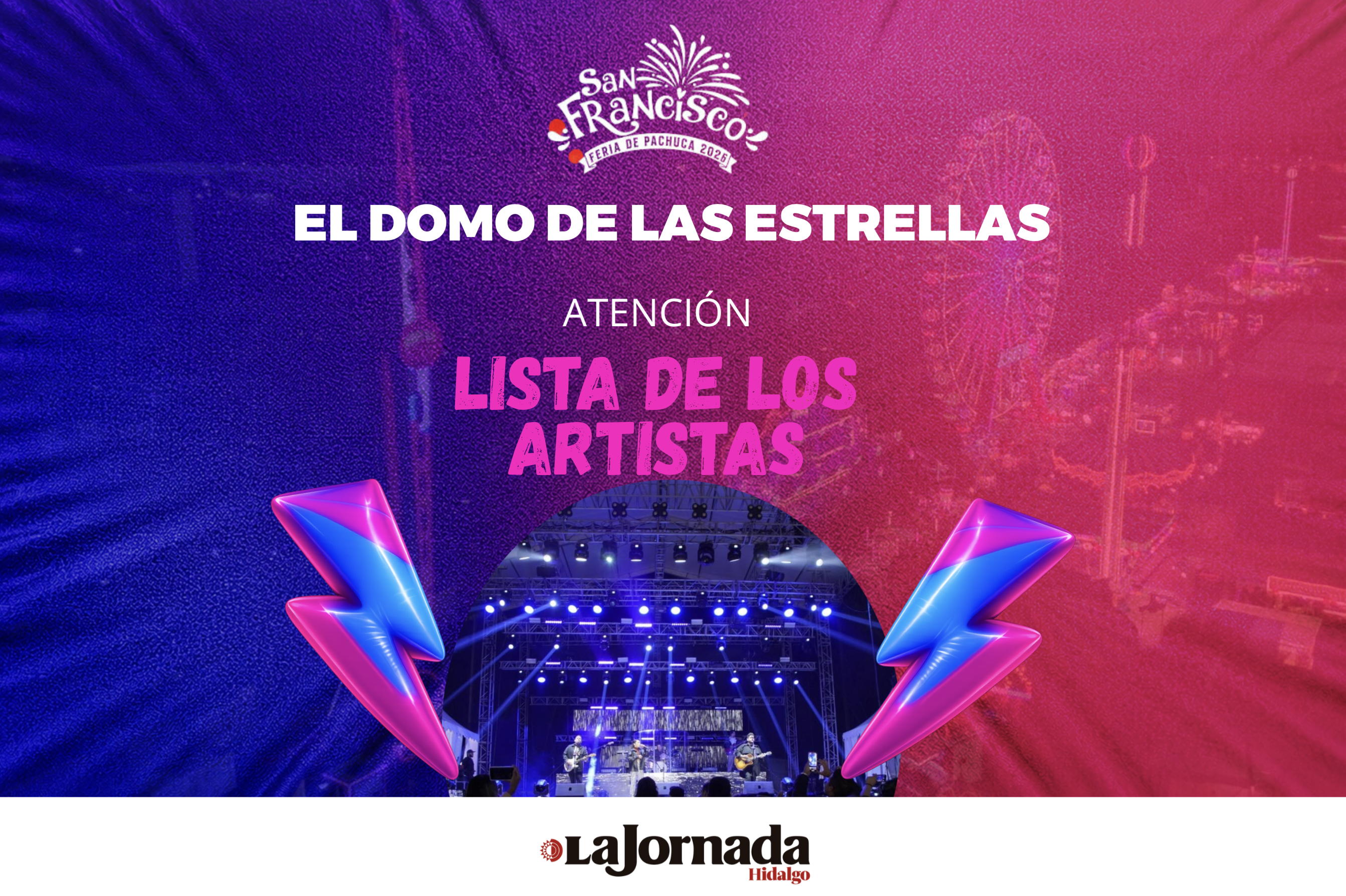 Comienza la cuenta regresiva. La Feria Pachuca 2026 ya tiene elenco y promete noches llenas de música.