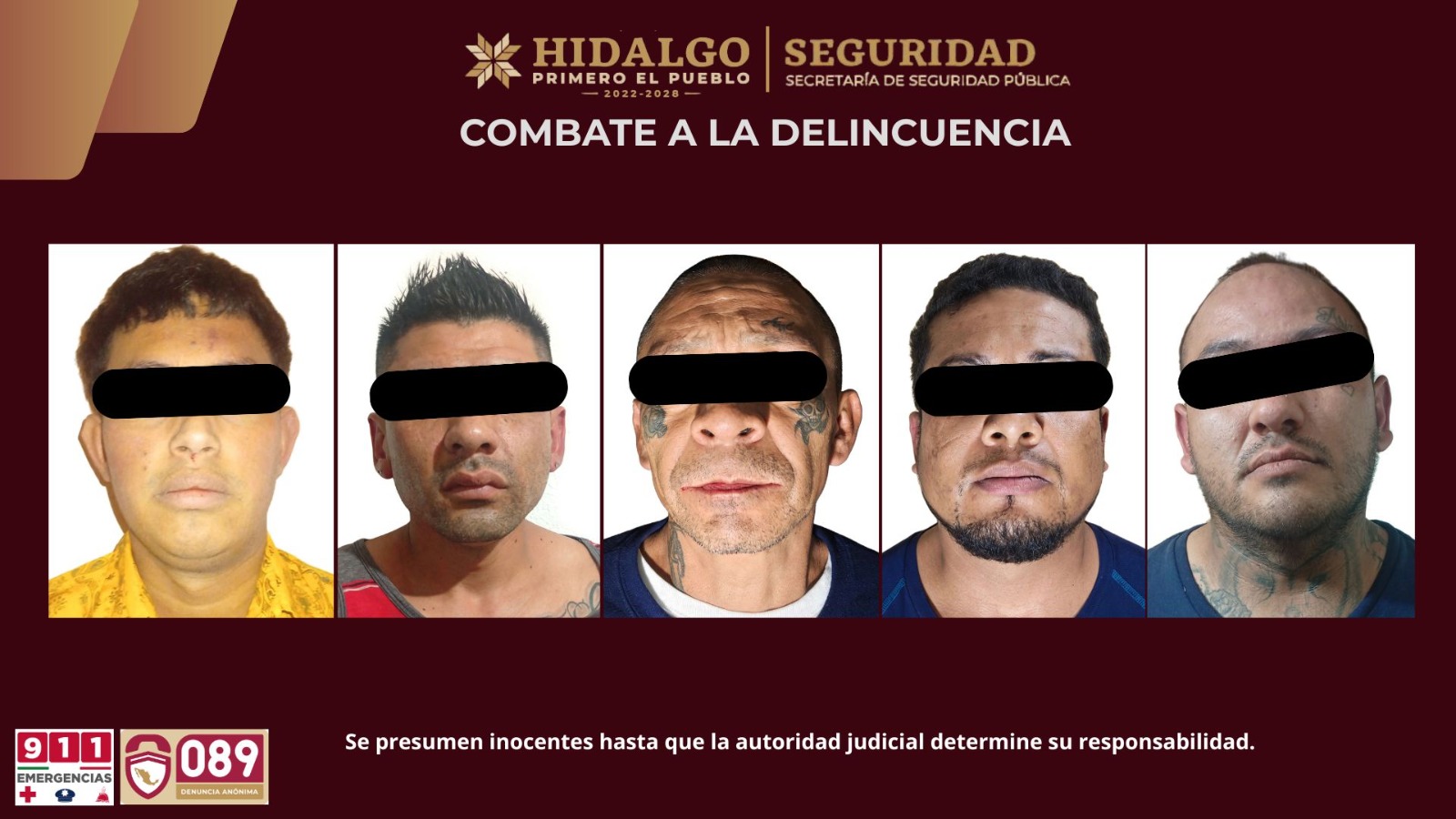 Detenidos en Mineral de la Reforma