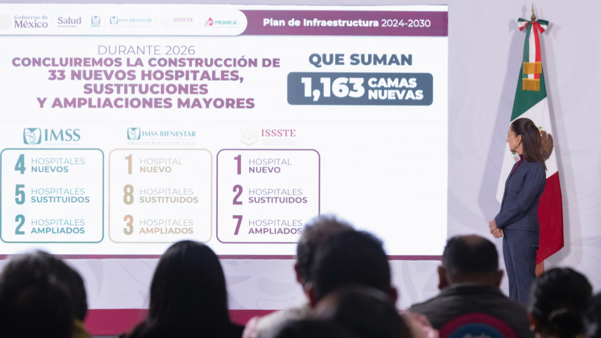Claudia Sheinbaum anunció una inversión de 181 mil millones de pesos para impulsar 152 proyectos hospitalarios en México.