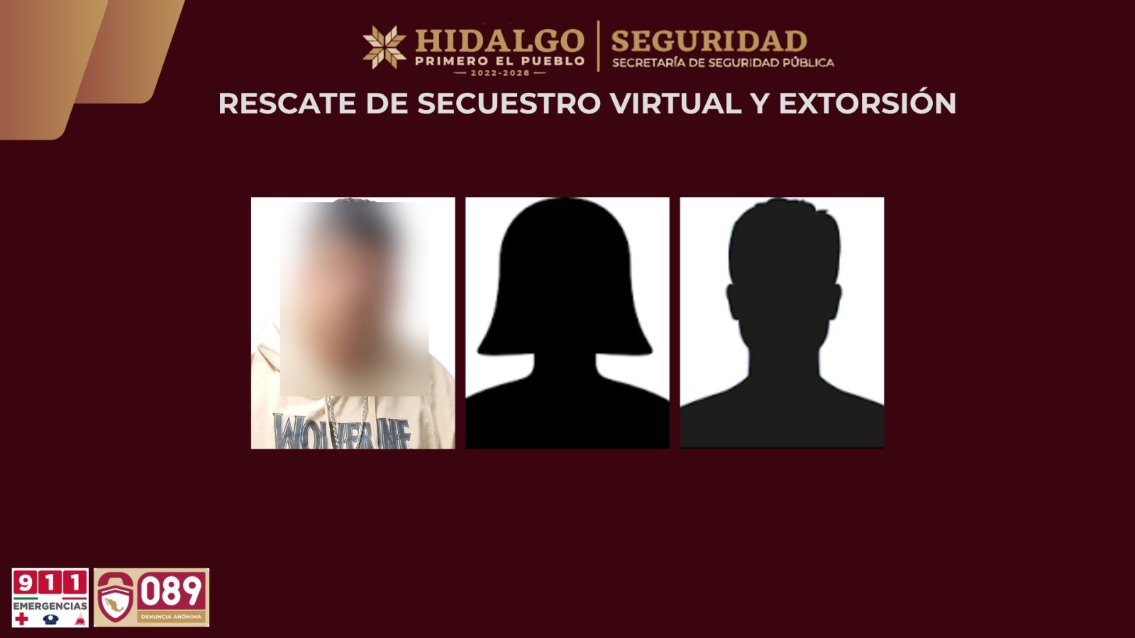 Elementos de seguridad durante el operativo por un secuestro virtual en Tulancingo.