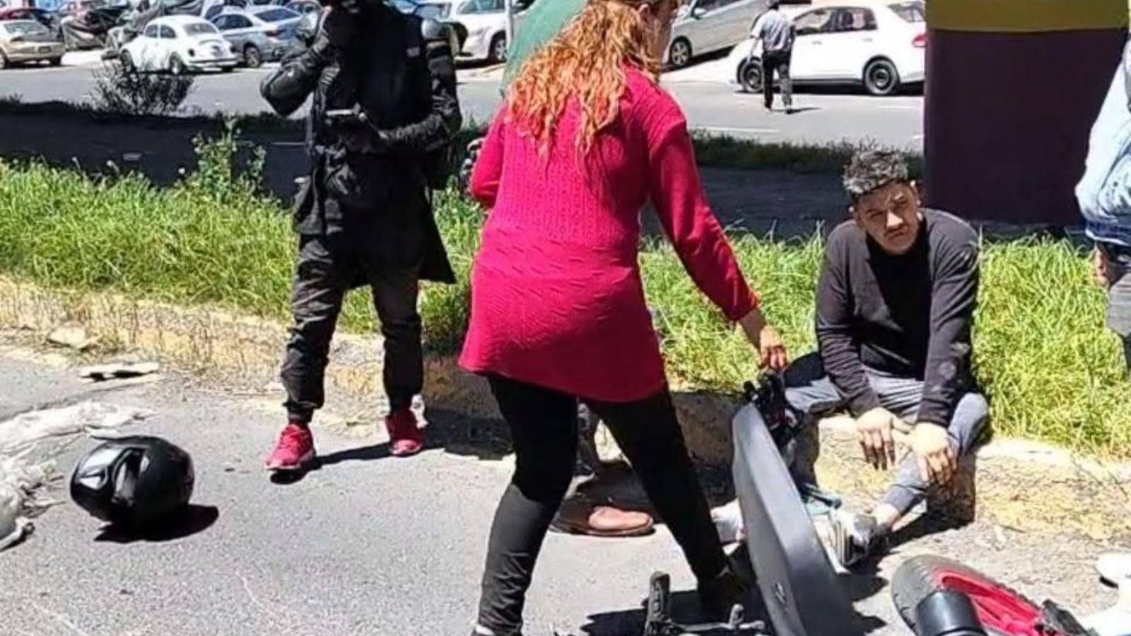 Motociclista lesionado