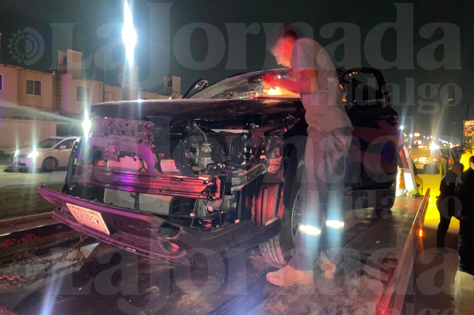 Camioneta involucrada en atropellamiento durante festejos en Zempoala.