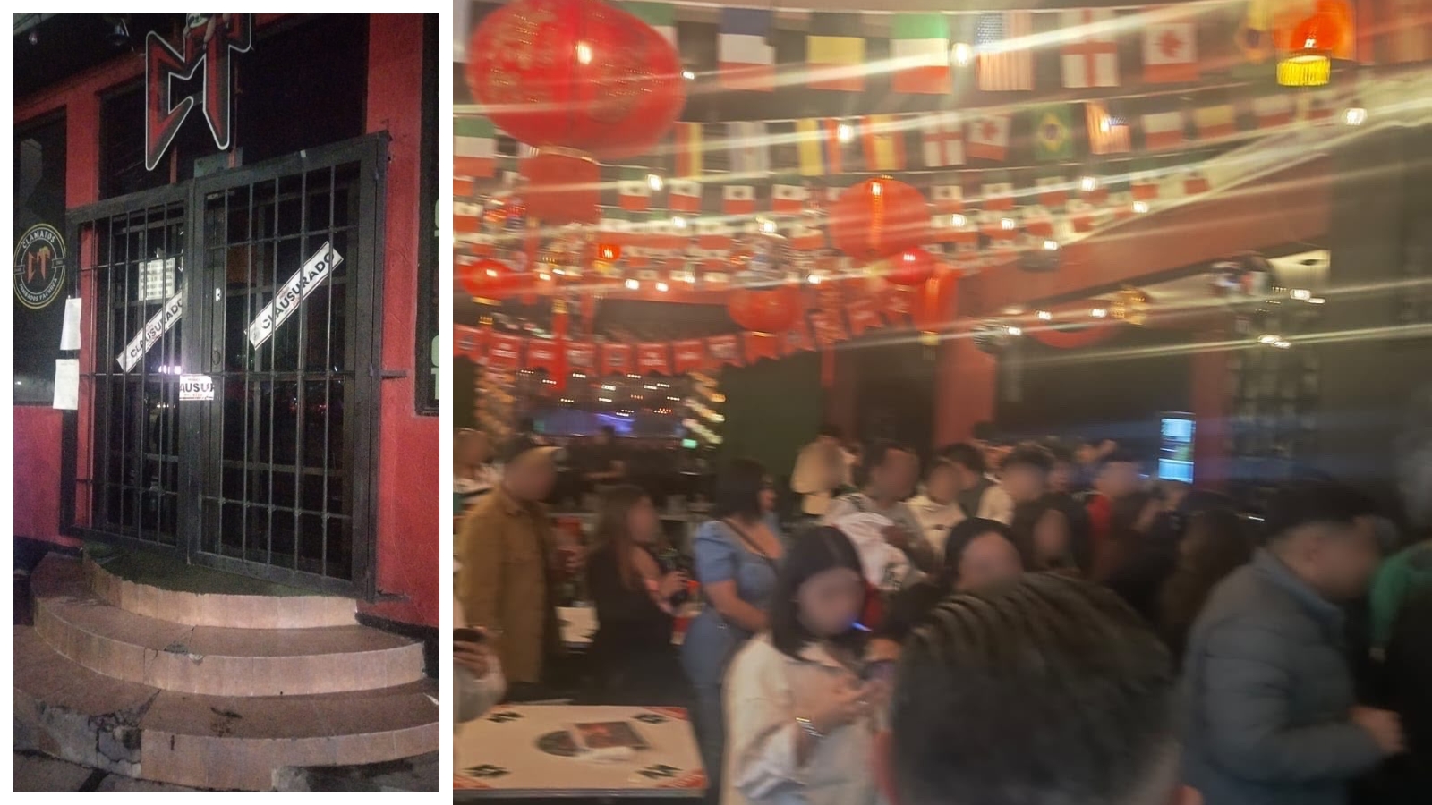 Autoridades colocan sellos de clausura en un establecimiento del bulevar Colosio en Pachuca.