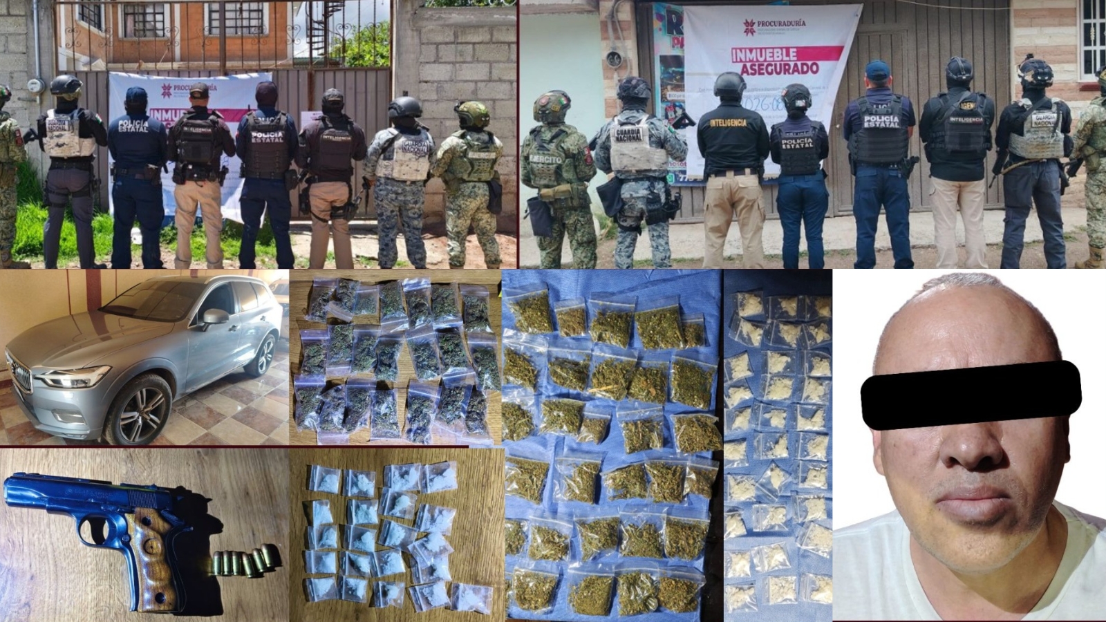 Operativo de seguridad durante cateos en Tepeapulco