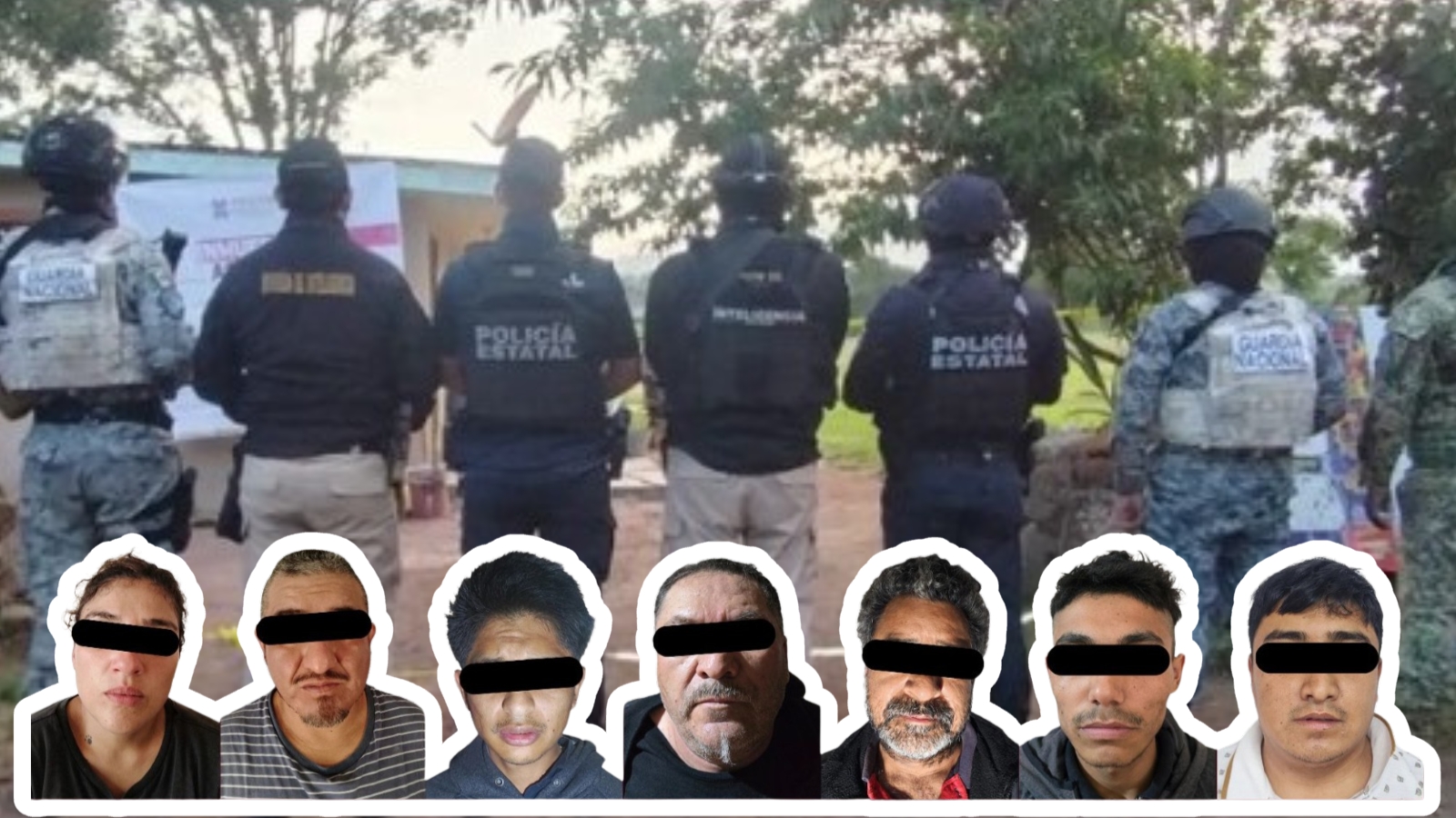 Operativo de autoridades durante cateos contra el narcomenudeo en Acatlán.