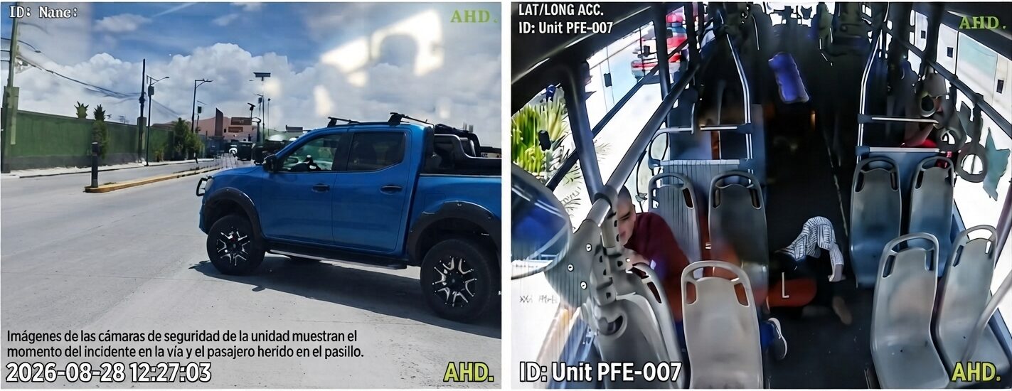 Auto particular provoca frenado de unidad del Transporte Metropolitano; hay una persona lesionada