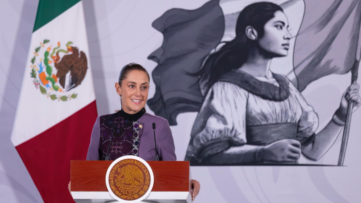 Presidenta Claudia Sheinbaum durante el anuncio de la ampliación del IMSS Bienestar y la atención primaria en 24 estados.