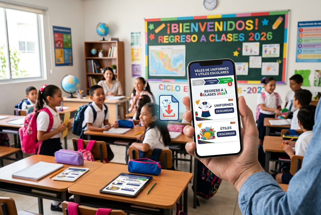 Uniformes, calzado y útiles forman parte del apoyo. Así puedes consultar y descargar los vales antes de volver a las aulas.