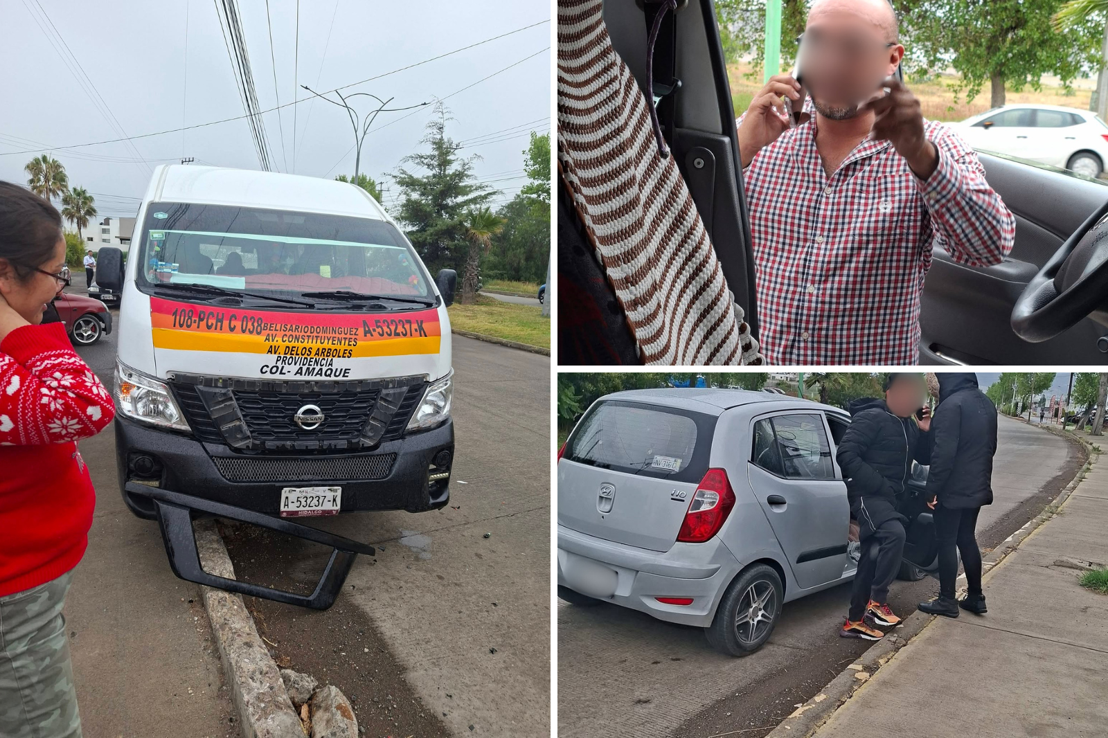 Pasaron los minutos y la ayuda no llegaba. Una pasajera cuestionó la respuesta tras un choque de transporte público en Pachuca.