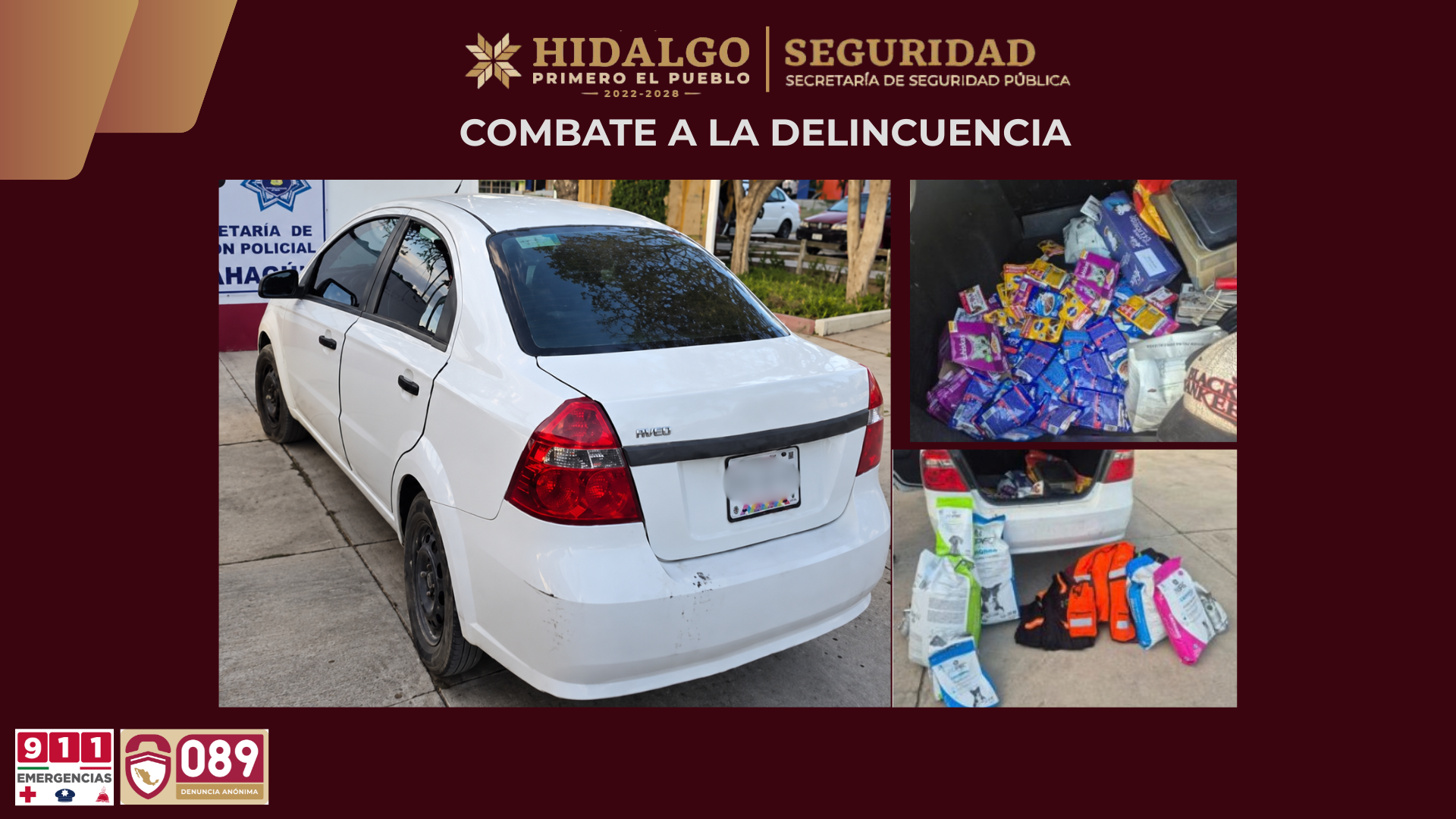 Tres hombres fueron detenidos tras un presunto asalto en Epazoyucan.
