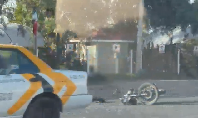 Motociclista sale proyectado tras derrapar en la México-Pachuca, en Tizayuca