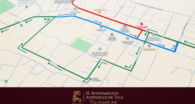 Cierre vial en Atotonilco de Tula
