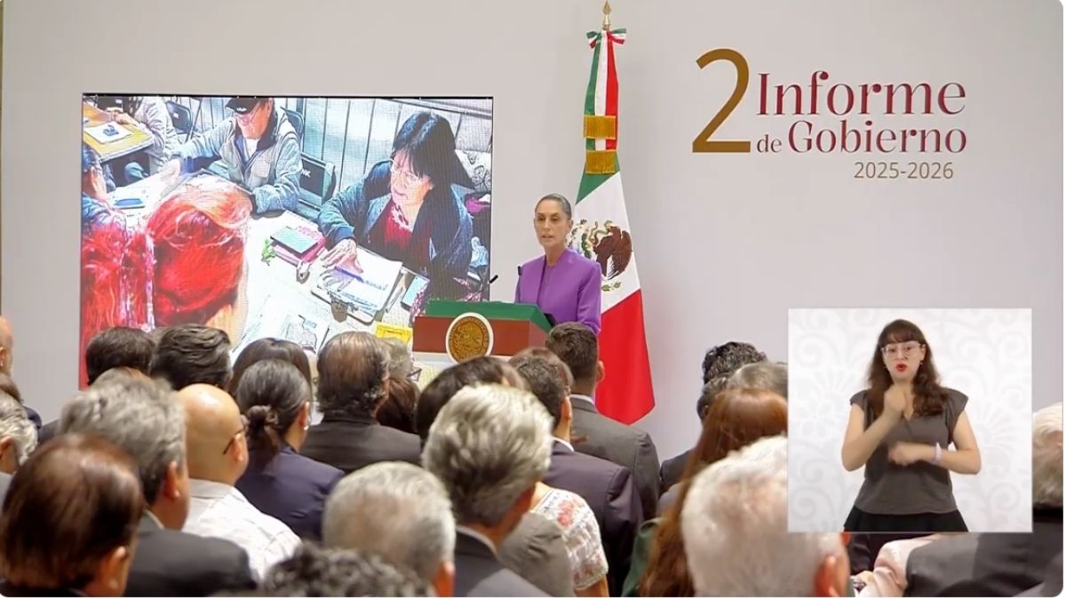 Claudia Sheinbaum rinde su Segundo Informe de Gobierno desde Palacio Nacional destacando la austeridad republicana.