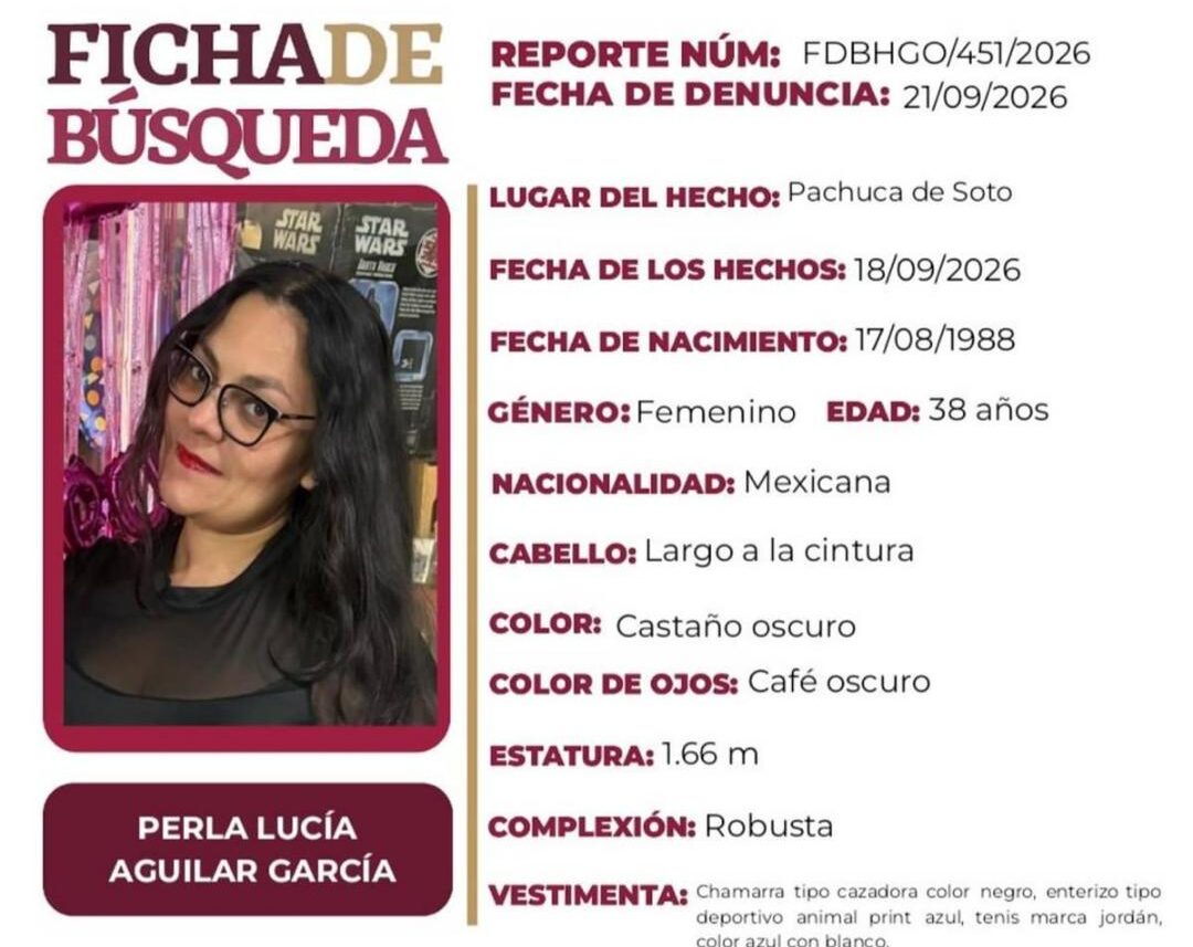 Ficha búsqueda Perla Lucía Agular García