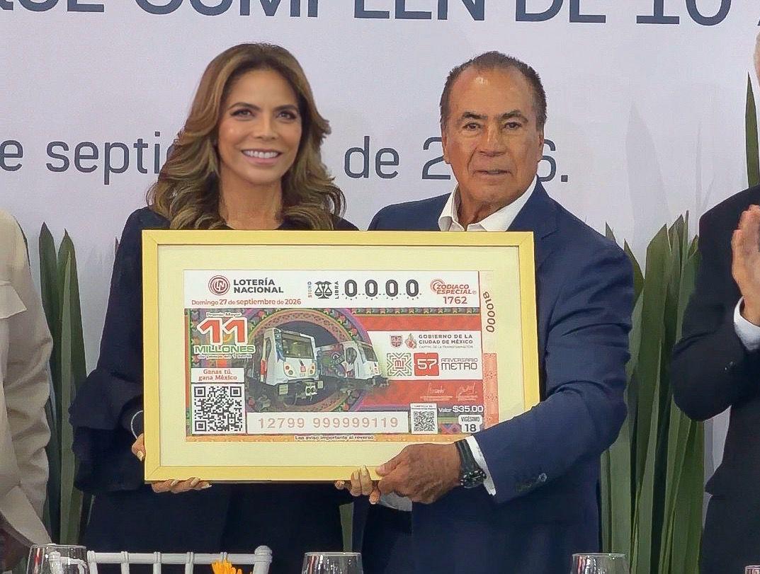 Billete conmemorativo por los 57 años del Metro