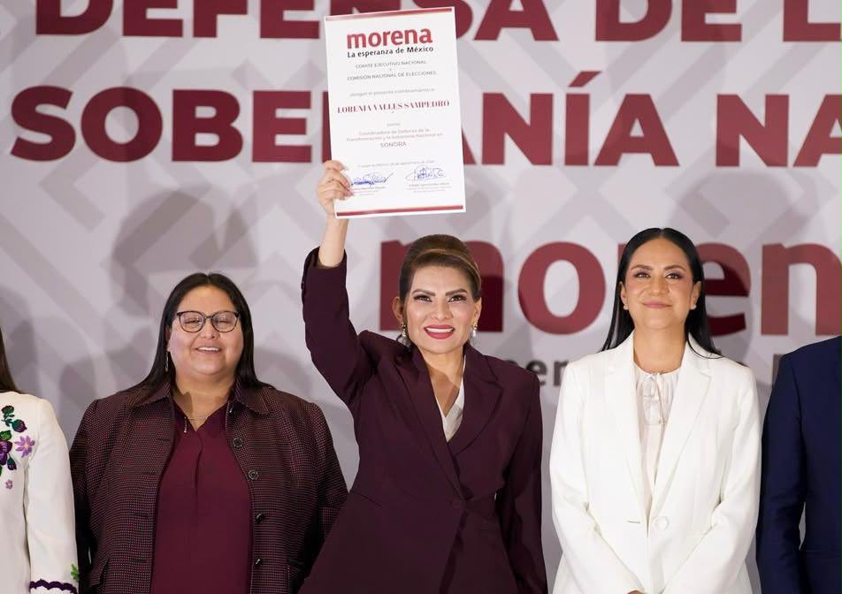 Lorenia Valles recibe constancia como coordinadora estatal de Morena en Sonora