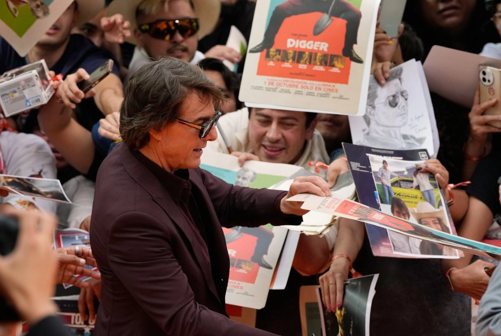 Tom Cruise en la presentación de Digger en Ciudad de México