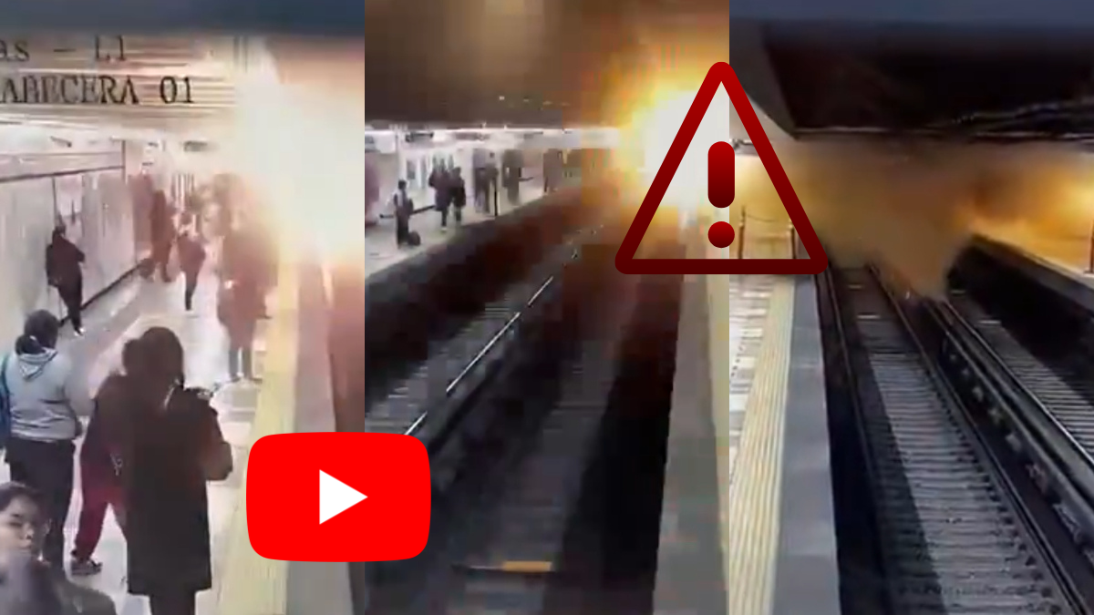 Un nuevo video muestra el momento exacto de la explosión en Línea 1 del Metro CDMX en la estación Gómez Farías.