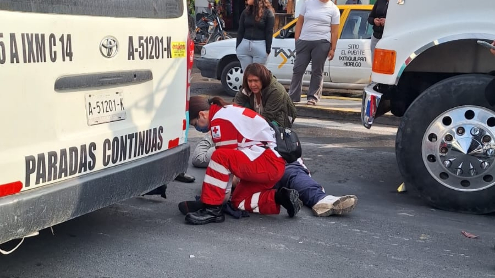 Motociclista lesionado en Ixmiquilpan
