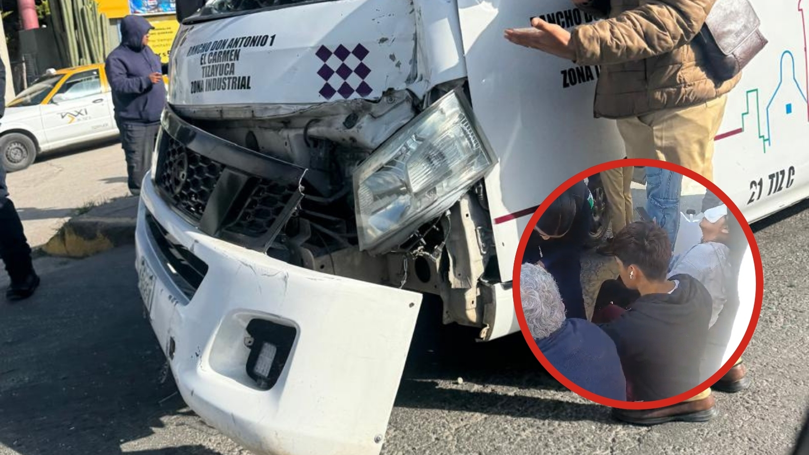 Choque de combi en Tizayuca