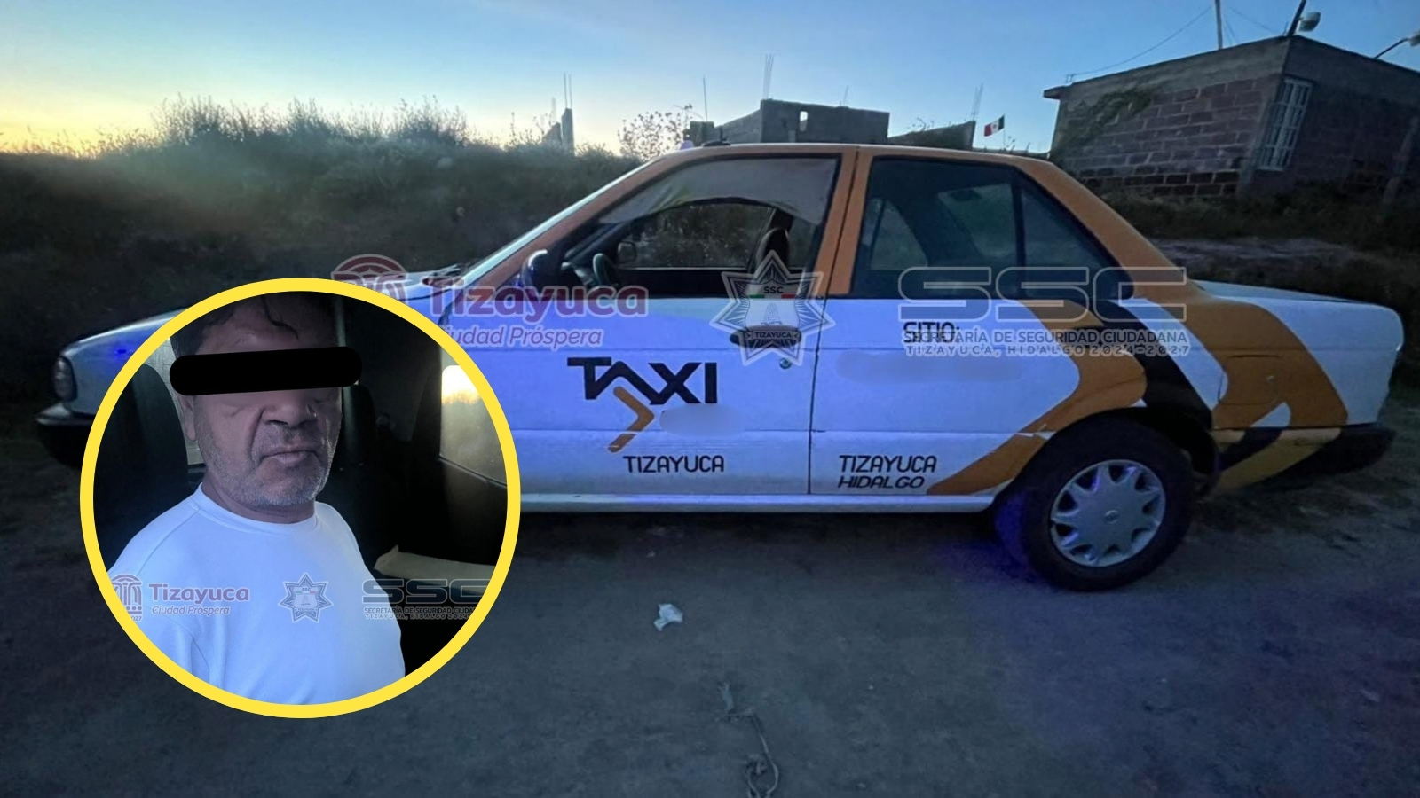 Chofer de transporte público detenido en Tizayuca