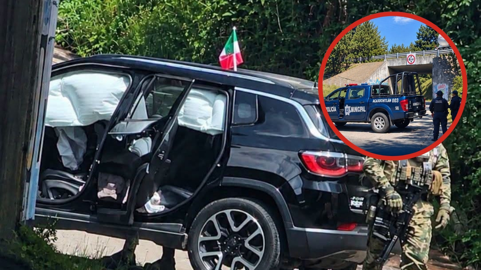 Camioneta volcada en la México-Tuxpan
