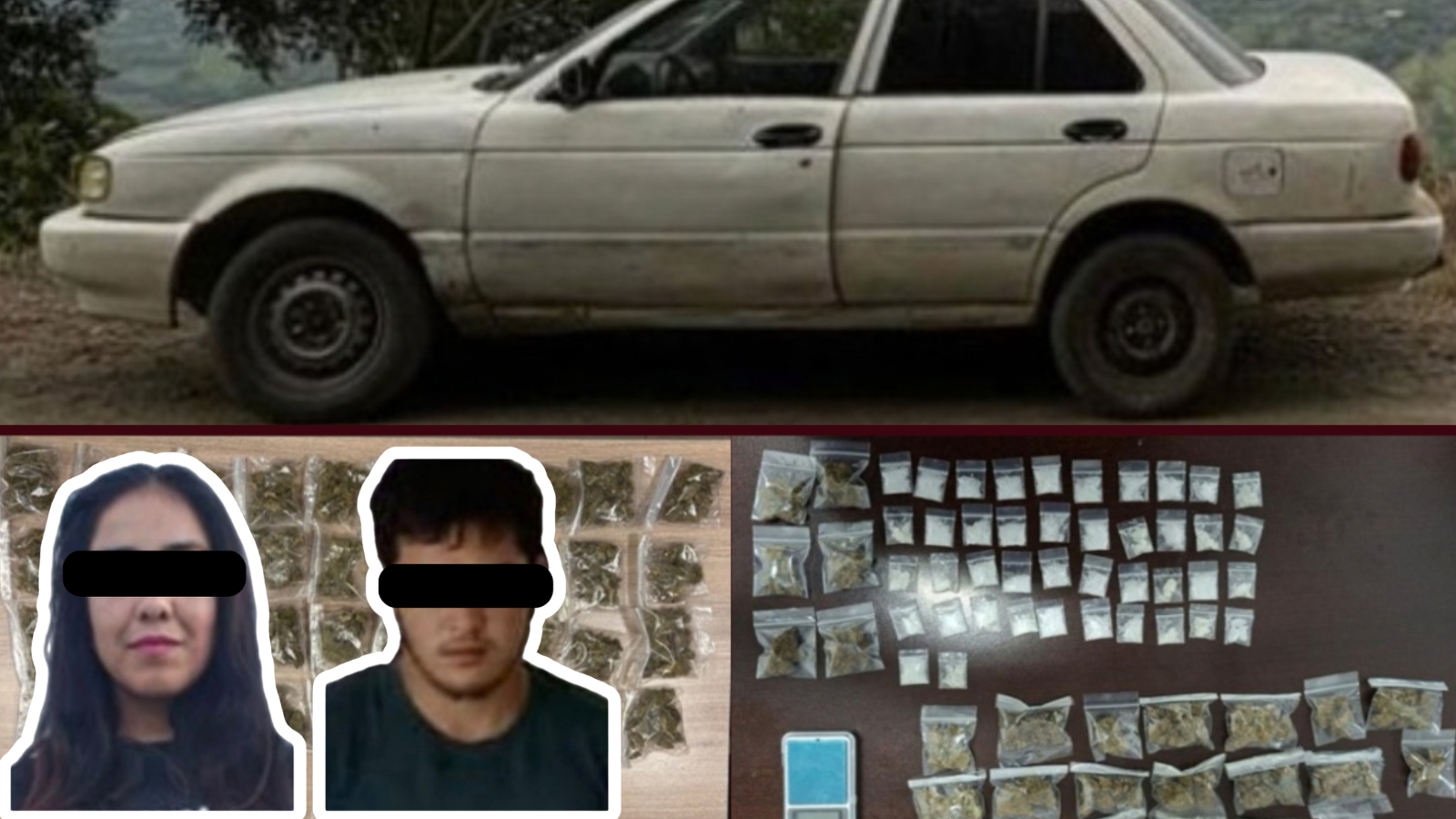Aseguramiento de presunta droga en Hidalgo
