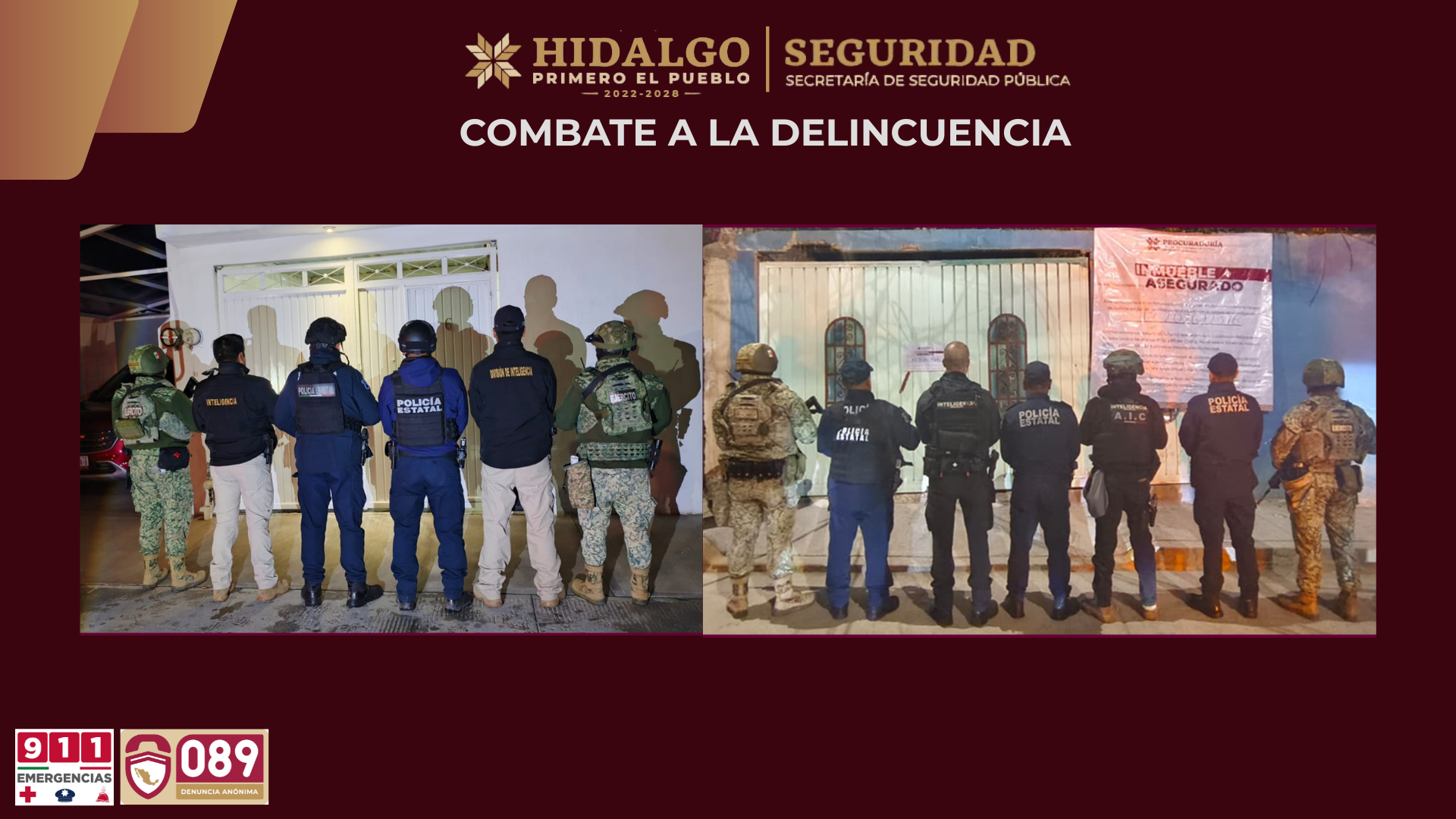 Cateos simultáneos en Zempoala y Tulancingo dejan siete detenidos y 882 dosis de presuntos narcóticos