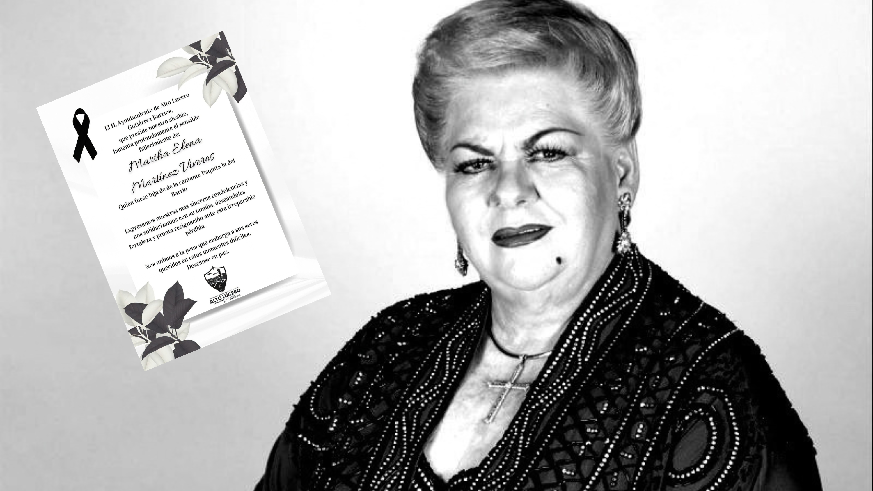 Martha Elena Martínez Víveros, hija de Paquita la del Barrio, murió a los 47 años. Sus restos serán velados en Xalapa.