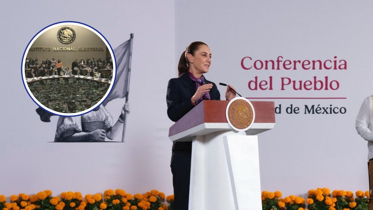La presidenta Claudia Sheinbaum mostró en Palacio Nacional un video de 2014 en el que el Consejo General del INE avaló a Guadalupe Taddei con 10 votos a favor.
